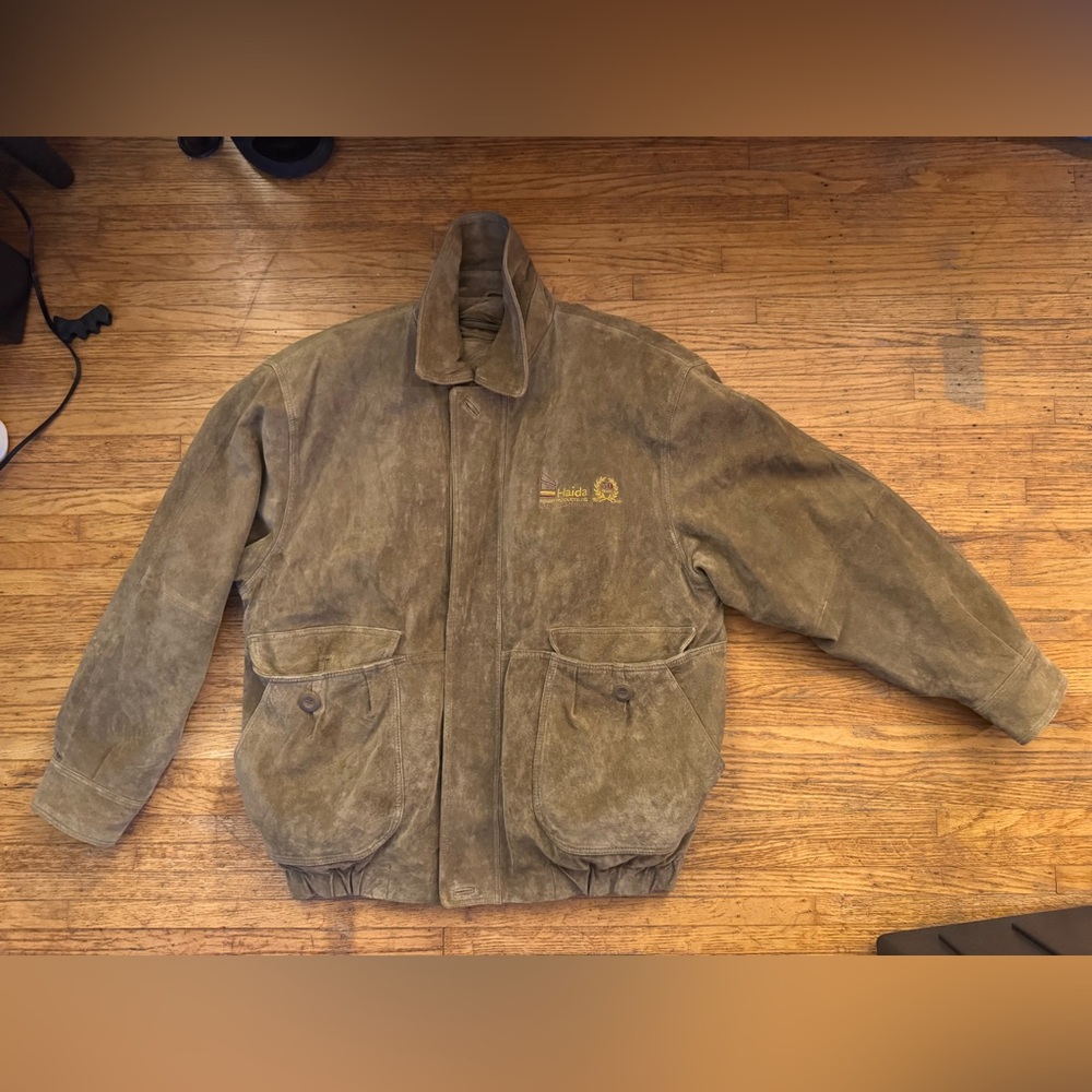 STORMTECH genuine Suede Bomber Jacket with Pocket Details